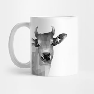 cow grayscale in WPAP Mug